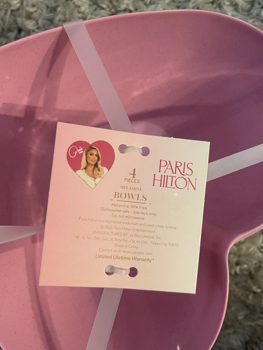 Paris Hilton Heart Bowls đź’• Pink 4pc Set Cute Dessert Gift - Picture 4 of 4